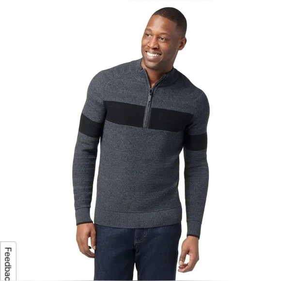 NEW Mens Smartwool Ripple Ridge Half Zip Sweater XL - Picture 3 of 12